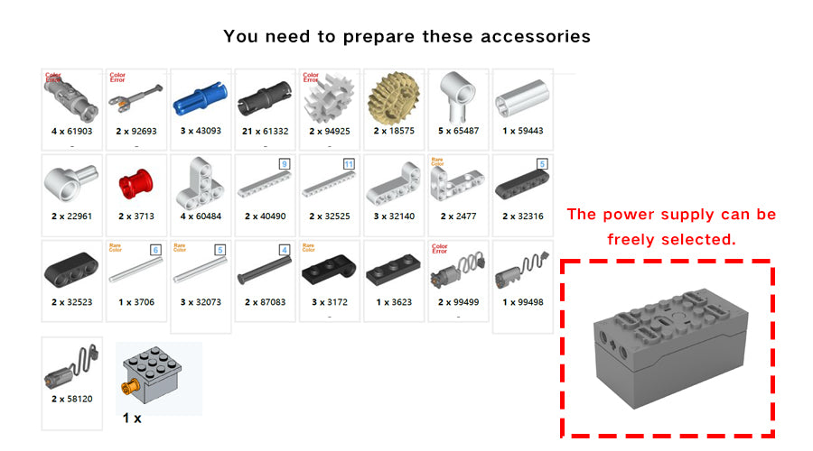 XGREPACK RC Motor Motorized Installation Instructions for LEGO 42172 McLaren P1