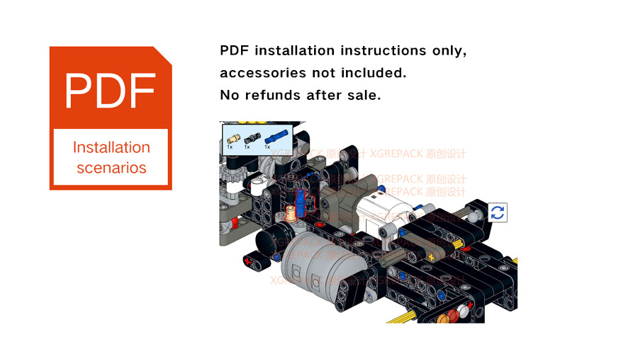 XGREPACK RC Motor Motorized Installation Instructions for LEGO SET 42175-1 - Volvo FMX Truck & EC230 Electric Excavator