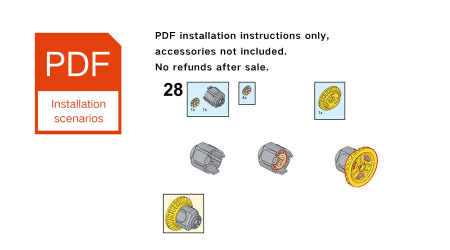 XGREPACK RC Motor Motorized Installation Instructions for LEGO 42172 McLaren P1