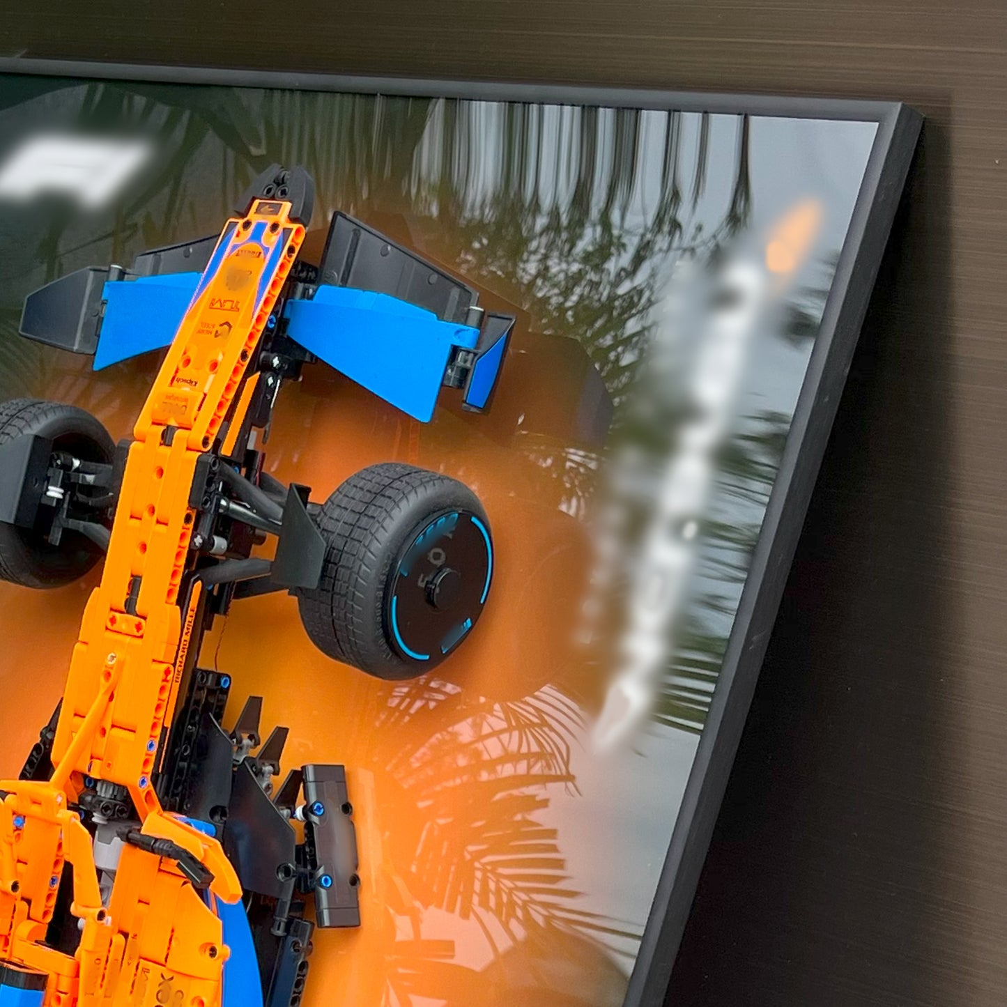 JKZUZU Display Wallboard for Lego Technic 42141 McLaren F1 Building Blocks,Adult Collectibles Wall Mount for Lego Car(No Car Included)