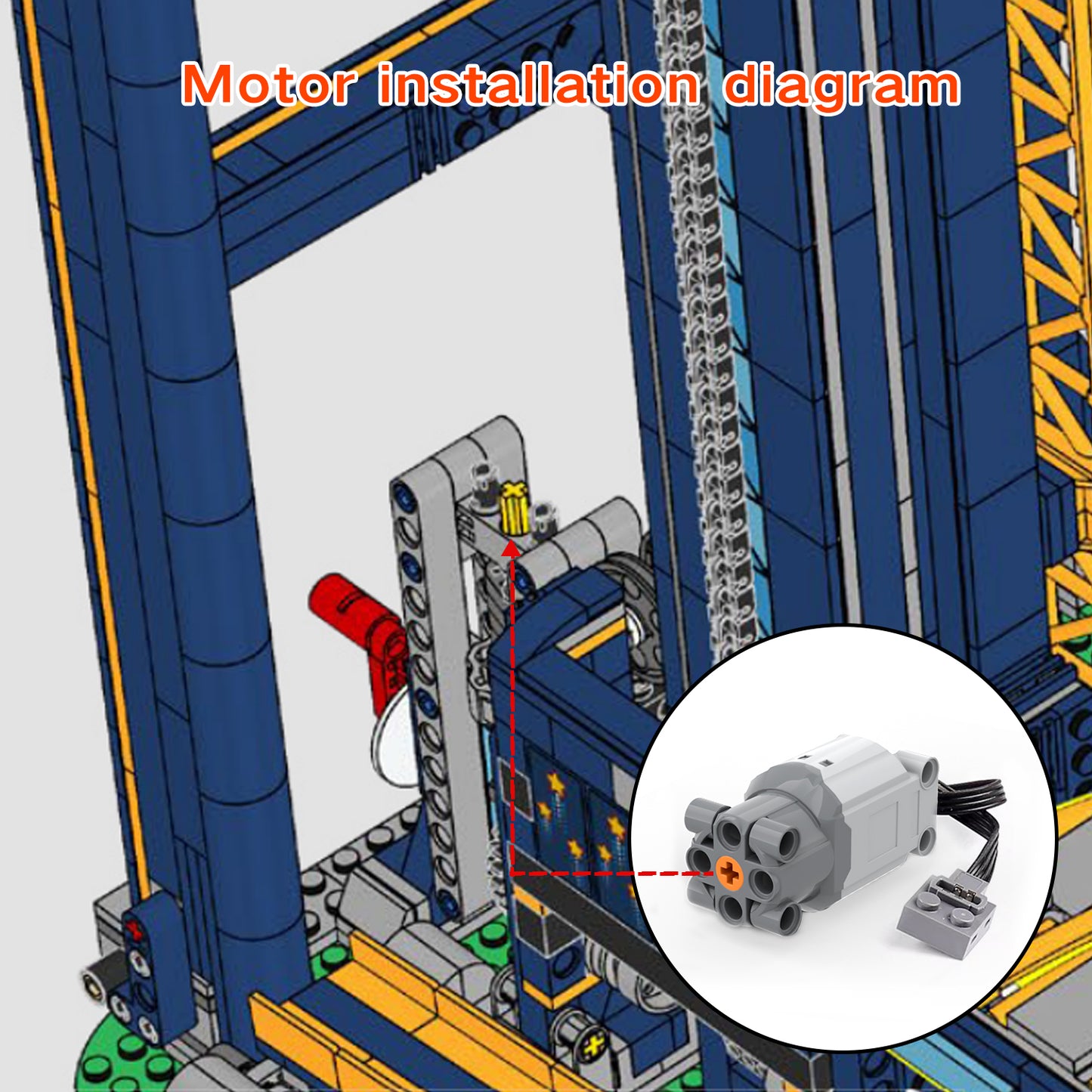 Motorized Motor for Lego 10303, 10261, 10257, 10247, Roller Coaster, Ferris Wheel, Carousel - only Power Motor 8883 88000,Model Toys not Included