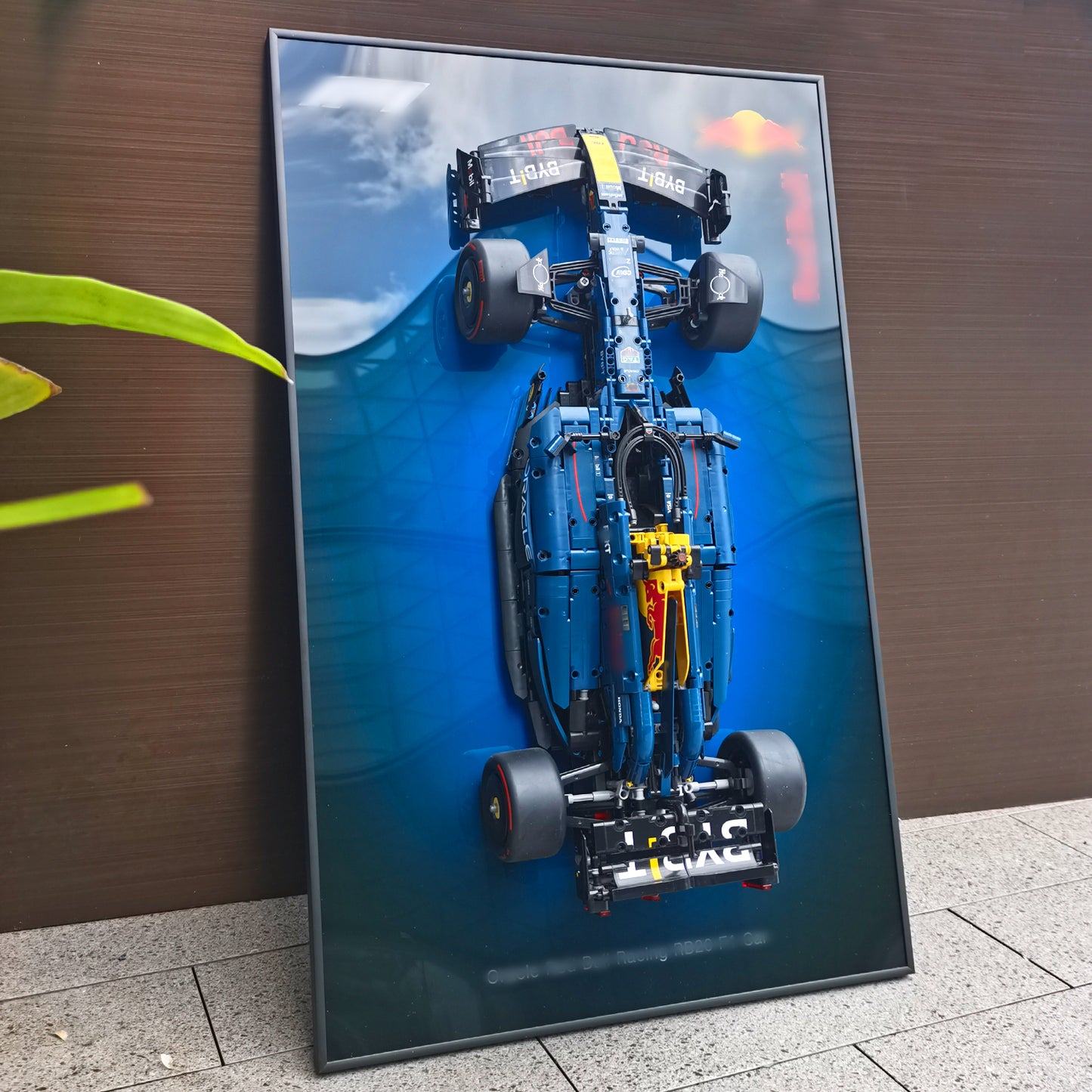JKZUZU Display Wallboard for Lego 42206 Oracle Red Bull Racing RB20 F1,Adult Collectibles for Lego Car Wall Mount Building Blocks,Great for Lego Lovers (Only Display Wallboard)