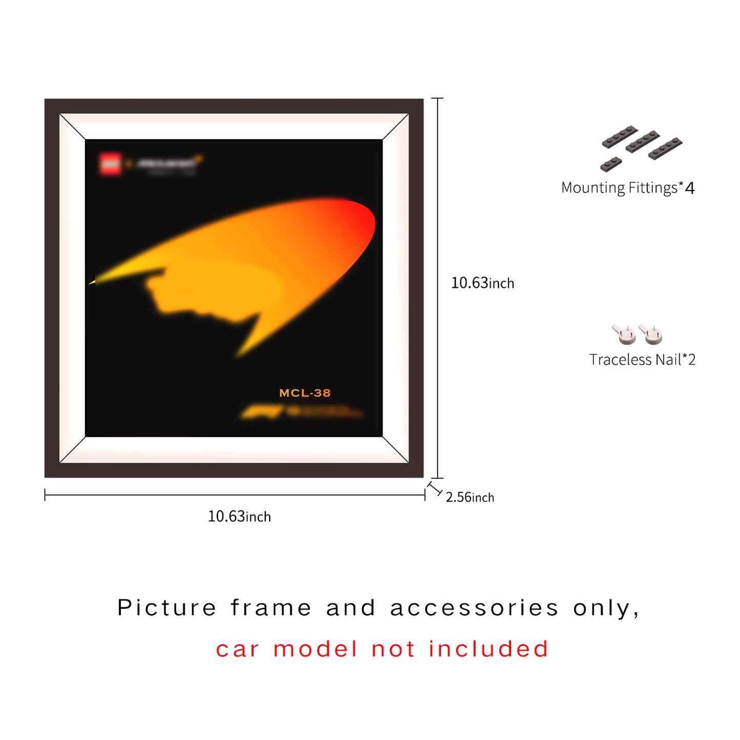 JKZUZU Display photo frame for Lego Speed 77242 Ferrari SF-24 F1,Home or office decorative wall panels,Adult Collectibles Wall Mount(No Car Included)