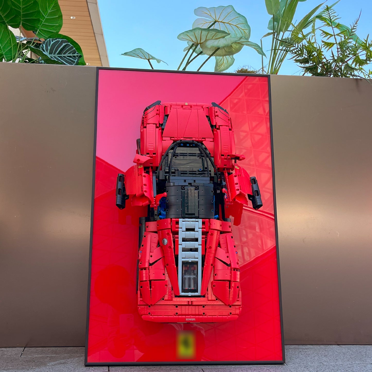 Display Wallboard for Lego technic Ferrari Daytona SP3 42143,Adult Collectibles for Lego Car Wall Mount Building Blocks,Great for Lego Lovers (Only Display Wallboard)