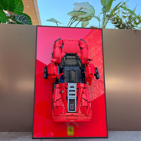 Display Wallboard for Lego technic Ferrari Daytona SP3 42143,Adult Collectibles for Lego Car Wall Mount Building Blocks,Great for Lego Lovers (Only Display Wallboard)