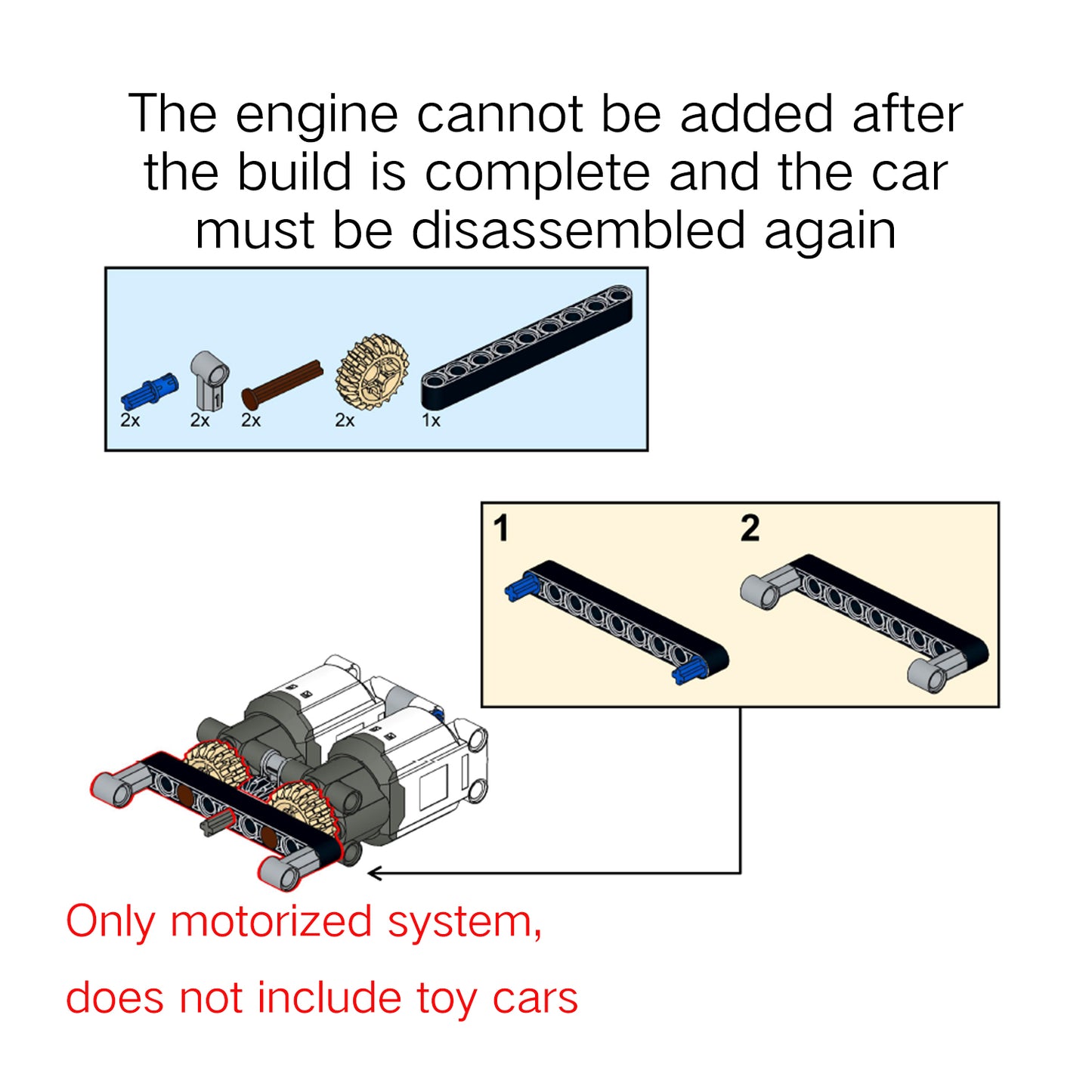 Motorized Motor for Lego 42156 Peugeot  Le Mans Hybrid - Does not Include Toy Model,Motor System only