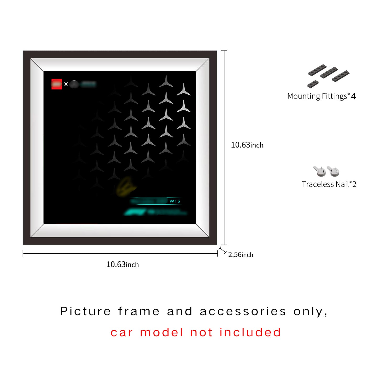 JKZUZU Display photo frame for Lego Speed 77242 Ferrari SF-24 F1,Home or office decorative wall panels,Adult Collectibles Wall Mount(No Car Included)