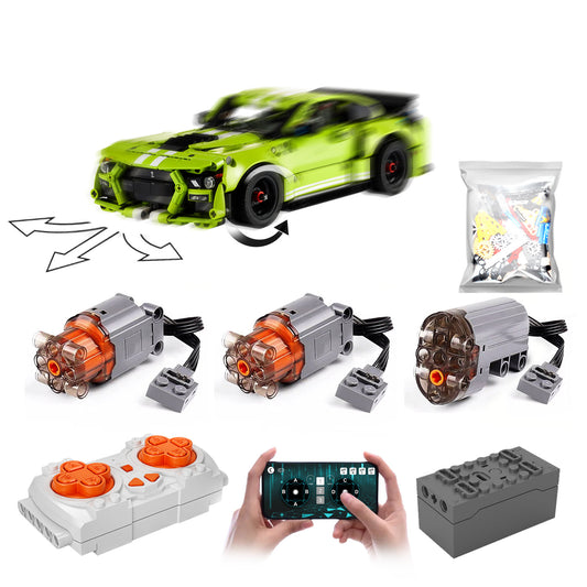 Motorized Motor for Lego Technic Ford Mustang Shelby GT500 42138 - Does not Include Toy Model,MOC Motor System only (42138-Motorized)