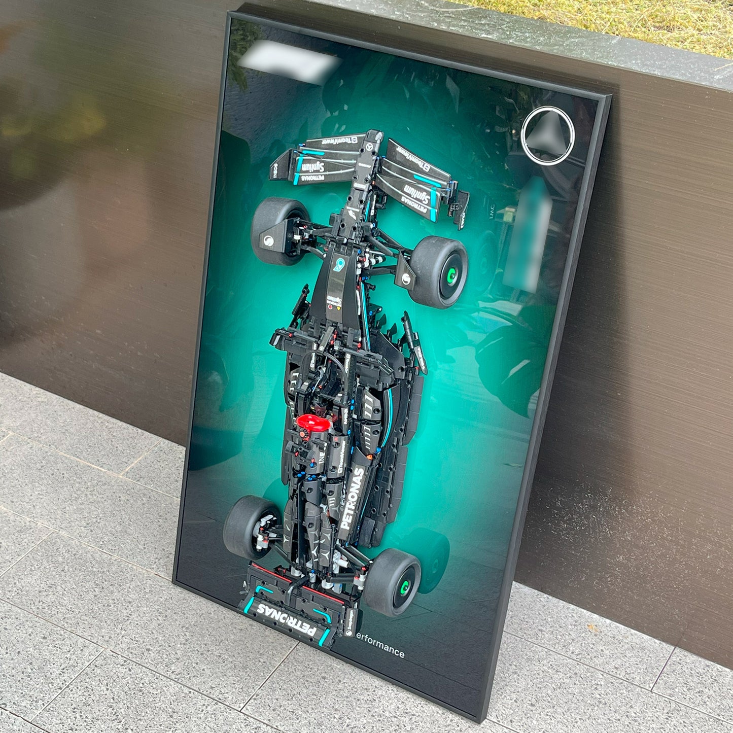 JKZUZU Display Wallboard for Lego 42171 Mercedes-AMG F1 W14 E,Adult Collectibles for Lego Car Wall Mount Building Blocks,Great for Lego Lovers (Only Display Wallboard)