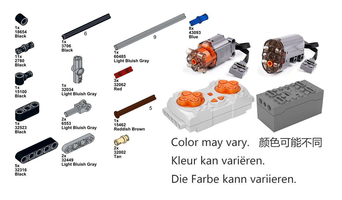 XGREPACK RC Motor Motorized Installation Instructions for LEGO 42126 Ford® F-150 Raptor
