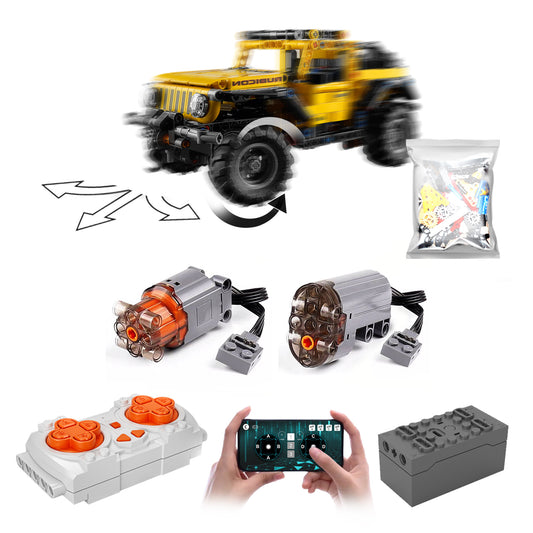 Motorized Motor for Lego Technic Jeep Wrangler 4x4 Toy Car 42122 - Does not Include Toy Model,MOC Motor System only (42122-Motorized)