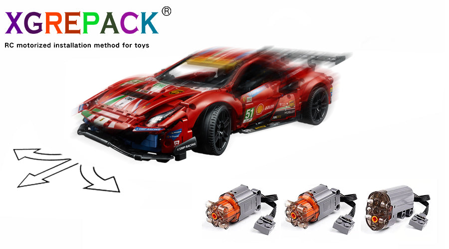 XGREPACK RC Motor Motorized Installation Instructions for LEGO 42125 Ferrari 488 GTE “AF Corse #51”