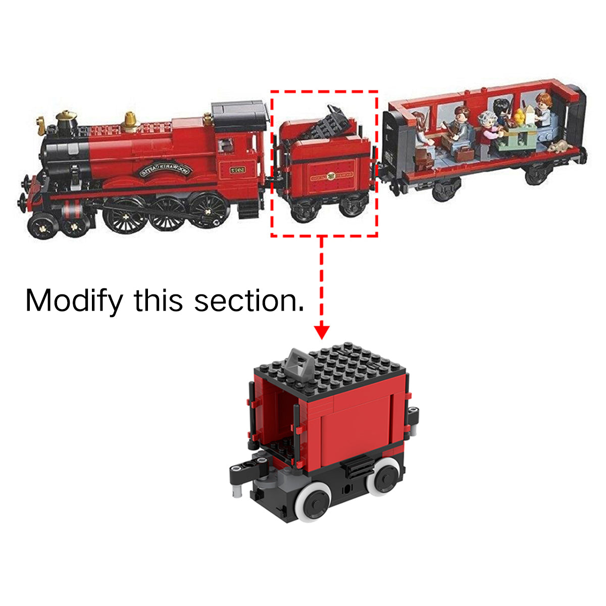 Motorized Motor for Lego 75955 Harry Potter Hogwarts Express - Does not Include Toy Model,MOC Motor System only