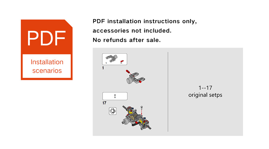 XGREPACK RC Motor Motorized Installation Instructions for LEGO  42111  Fast & Furious Dom's Dodge Charger