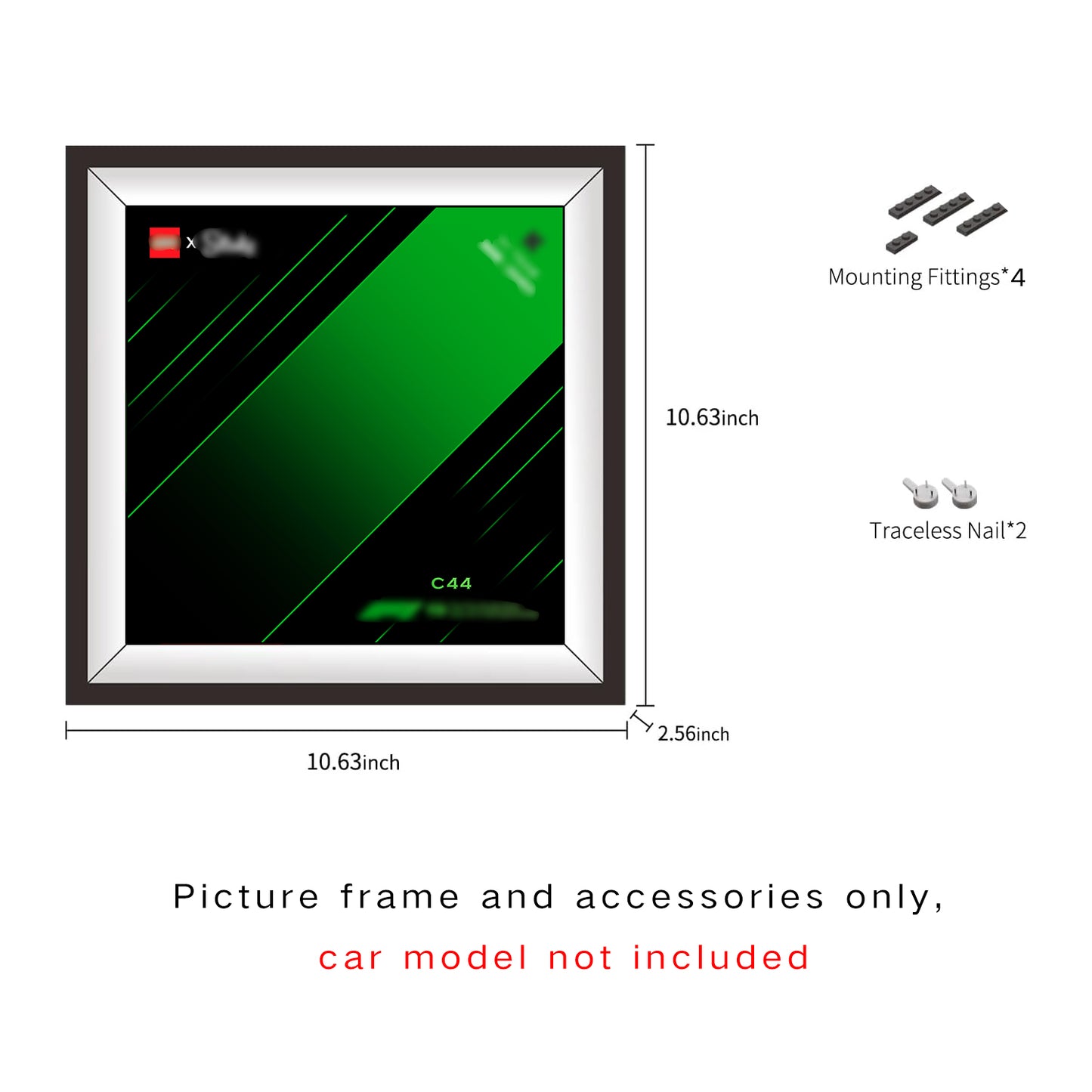 JKZUZU Display photo frame for Lego Speed 77242 Ferrari SF-24 F1,Home or office decorative wall panels,Adult Collectibles Wall Mount(No Car Included)