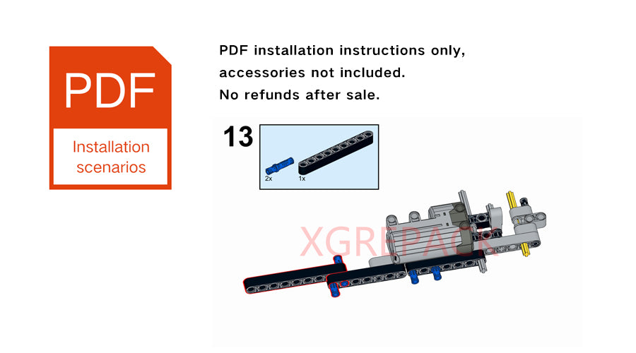 XGREPACK RC Motor Motorized Installation Instructions for LEGO  42151 / 42162 Bugatti Bolide Technic™