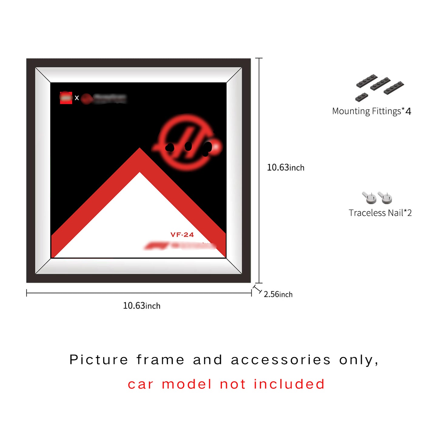 JKZUZU Display photo frame for Lego Speed 77242 Ferrari SF-24 F1,Home or office decorative wall panels,Adult Collectibles Wall Mount(No Car Included)