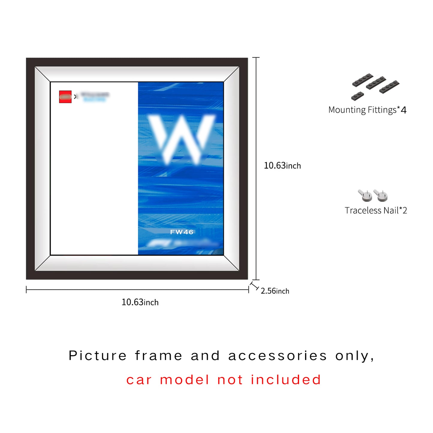 JKZUZU Display photo frame for Lego Speed 77242 Ferrari SF-24 F1,Home or office decorative wall panels,Adult Collectibles Wall Mount(No Car Included)