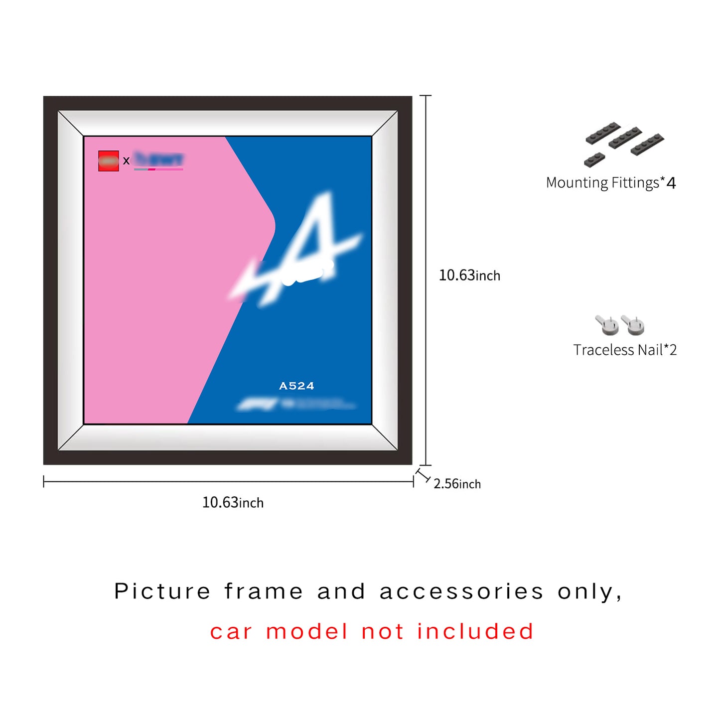 JKZUZU Display photo frame for Lego Speed 77242 Ferrari SF-24 F1,Home or office decorative wall panels,Adult Collectibles Wall Mount(No Car Included)