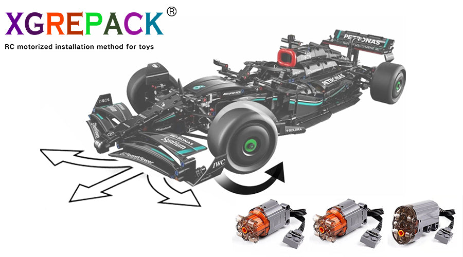 XGREPACK RC Motor Motorized Installation Instructions for LEGO 42171 Mercedes-AMG F1 W14 E Performance