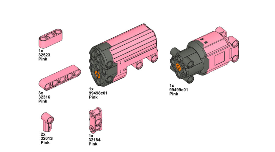 XGREPACK RC Motor Motorized Installation Instructions for LEGO  42153 NASCAR® Next Gen Chevrolet Camaro ZL1