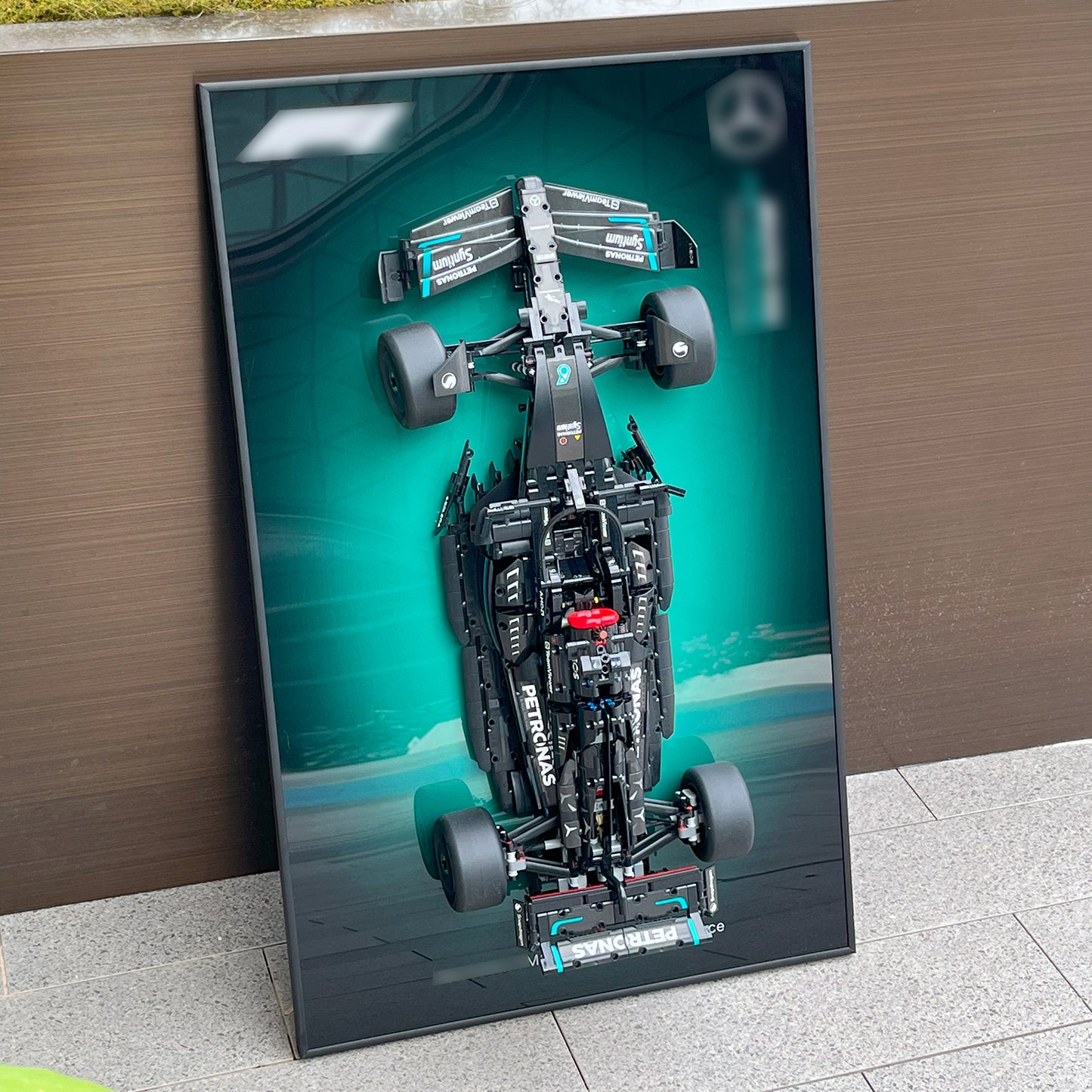 JKZUZU Display Wallboard for Lego 42171 Mercedes-AMG F1 W14 E,Adult Collectibles for Lego Car Wall Mount Building Blocks,Great for Lego Lovers (Only Display Wallboard)