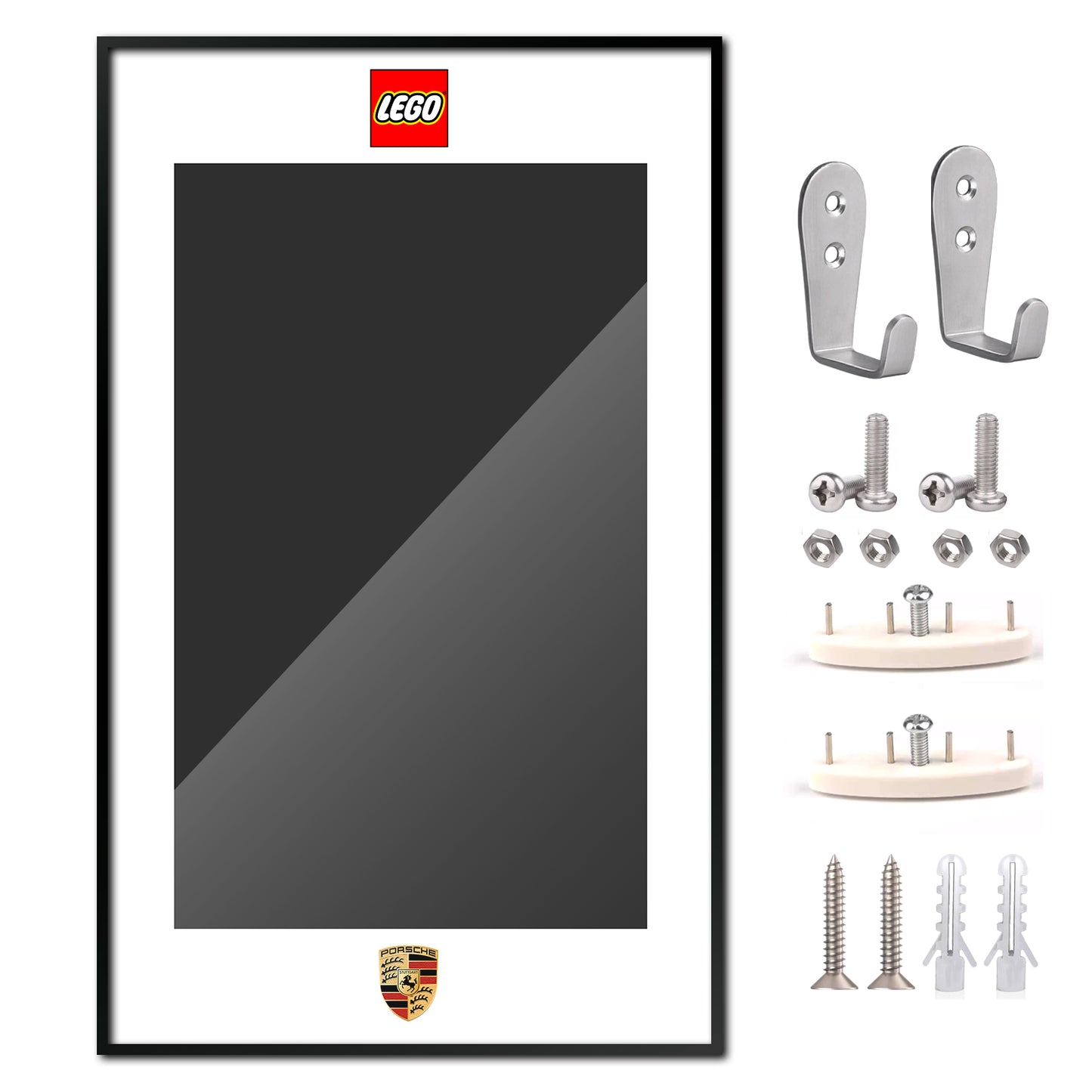 Display Wall Mount Board for LEGO 42096 Technic Porsche 911 RSR,Adult Collectibles Gifts for Lego Car Wall Mount (Only Display）