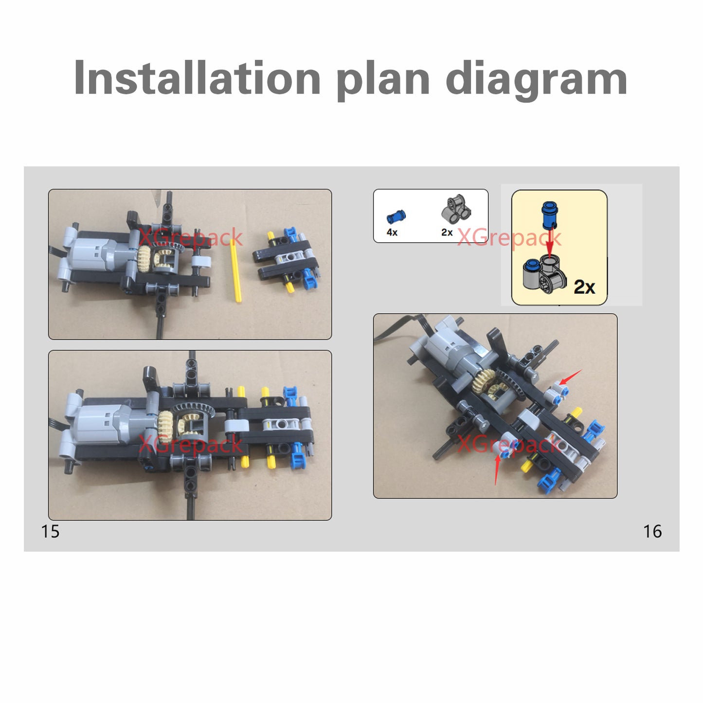 Motorized Motor for Lego Technic McLaren Senna GTR 42123 - Does not Include Toy Model,MOC Motor System only (42123-Motorized)