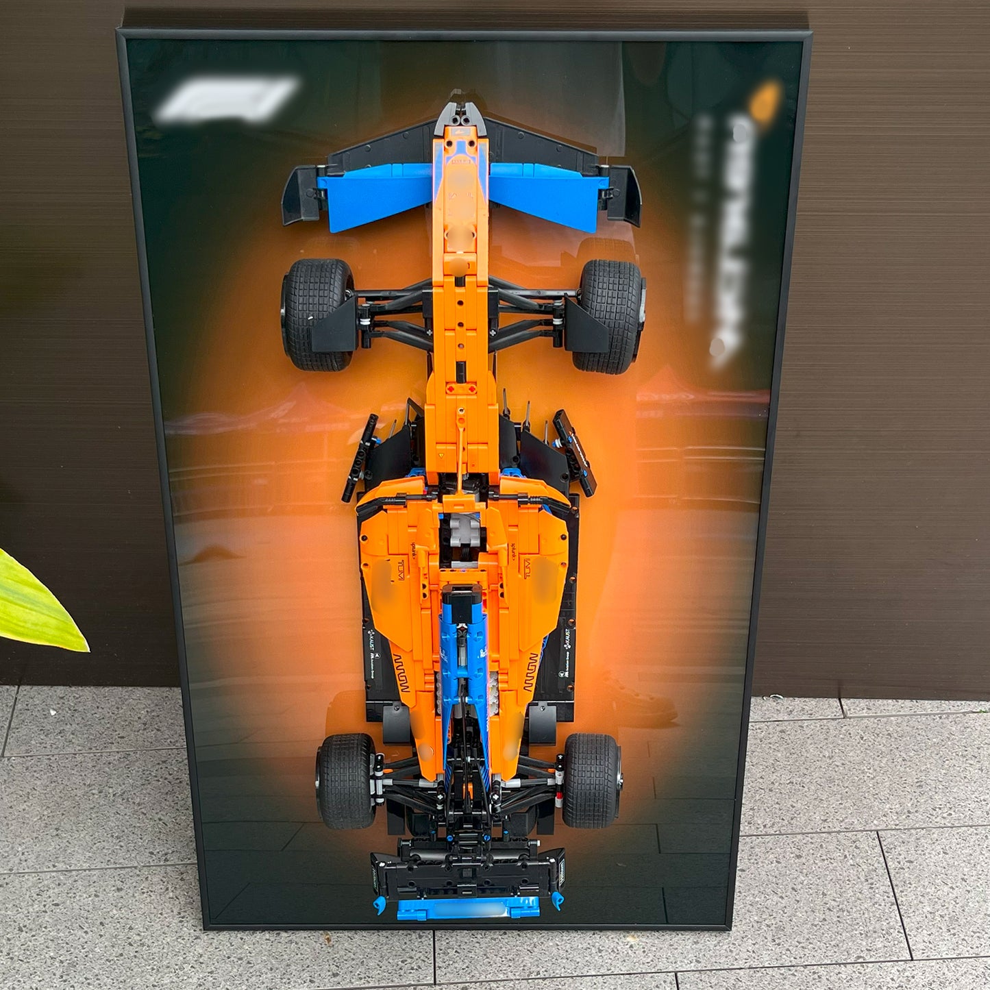 JKZUZU Display Wallboard for Lego Technic 42141 McLaren F1 Building Blocks,Adult Collectibles Wall Mount for Lego Car(No Car Included)