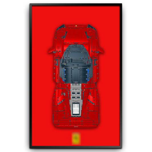 Display Wallboard for Lego technic Ferrari Daytona SP3 42143,Adult Collectibles for Lego Car Wall Mount Building Blocks,Great for Lego Lovers (Only Display Wallboard)