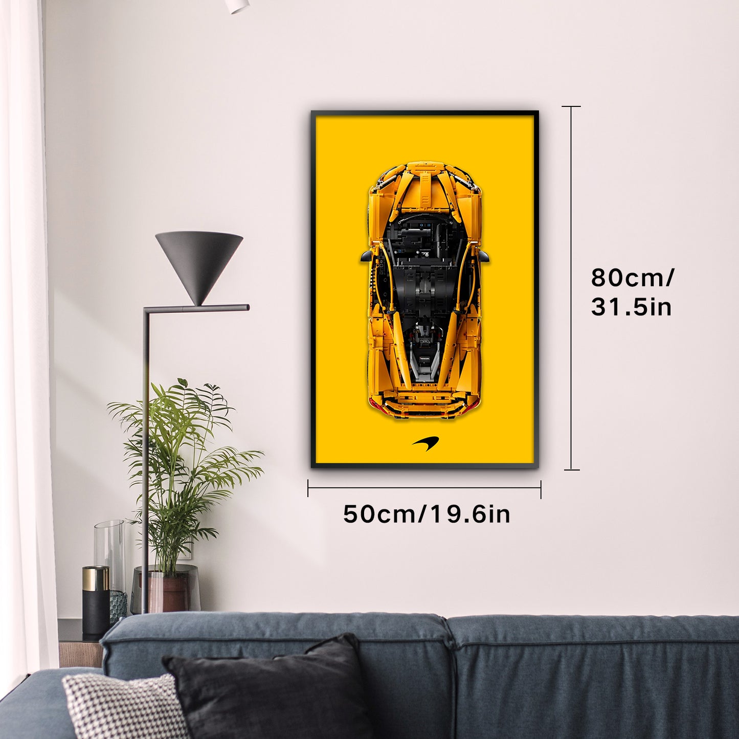 Display Wall Mount Board for LEGO 42172 McLaren P1,Adult Collectibles Gifts for Lego Car Wall Mount (Only Display Wallboard)