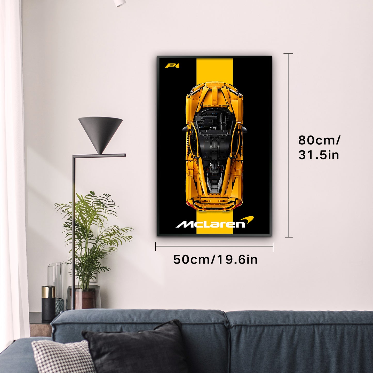 Display Wall Mount Board for LEGO 42172 McLaren P1,Adult Collectibles Gifts for Lego Car Wall Mount (Only Display Wallboard)（复制）