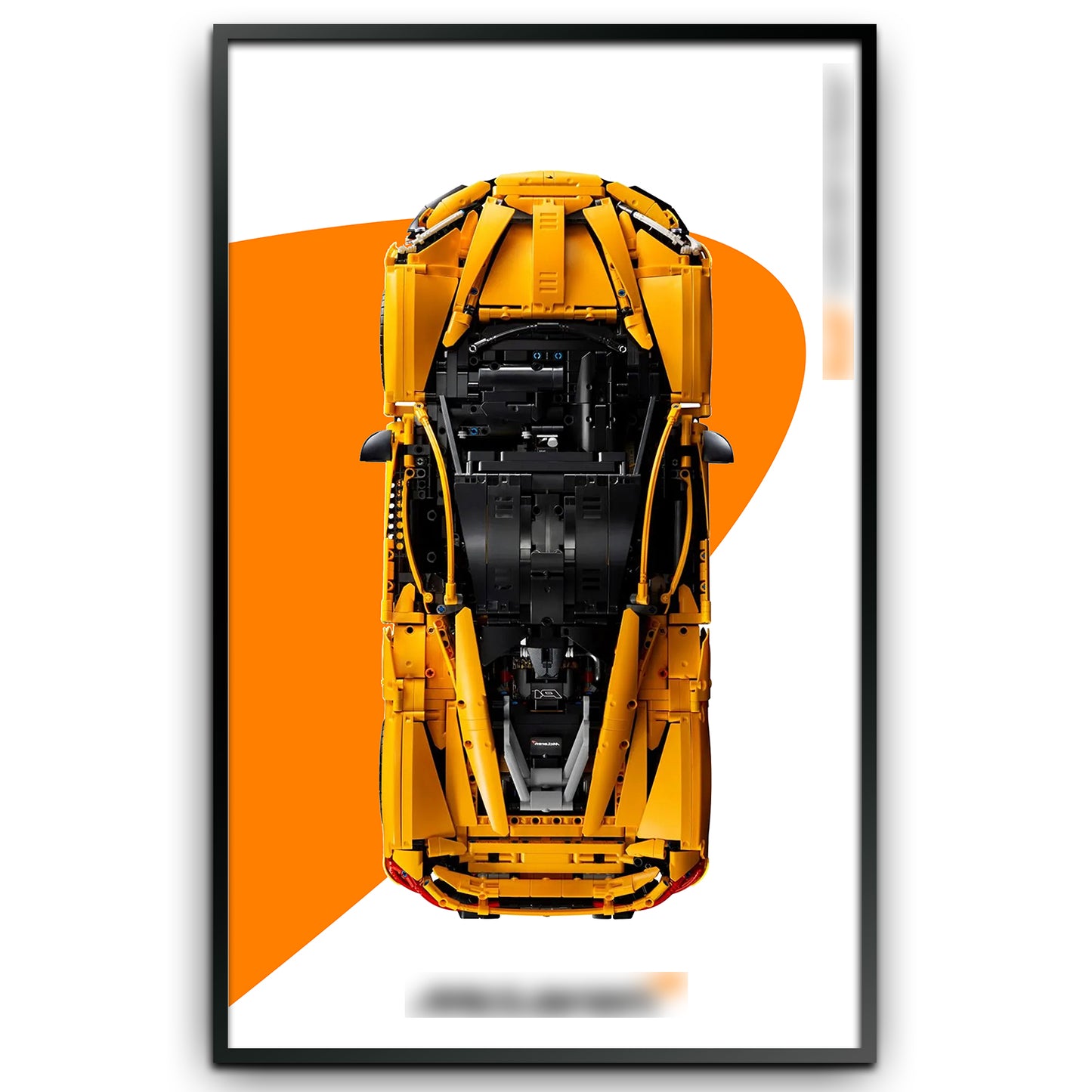 Display Wallboard for Lego technic 42172 mclaren p1,Adult Collectibles for Lego Car Wall Mount Building Blocks,Great for Lego Lovers (Only Display Wallboard)