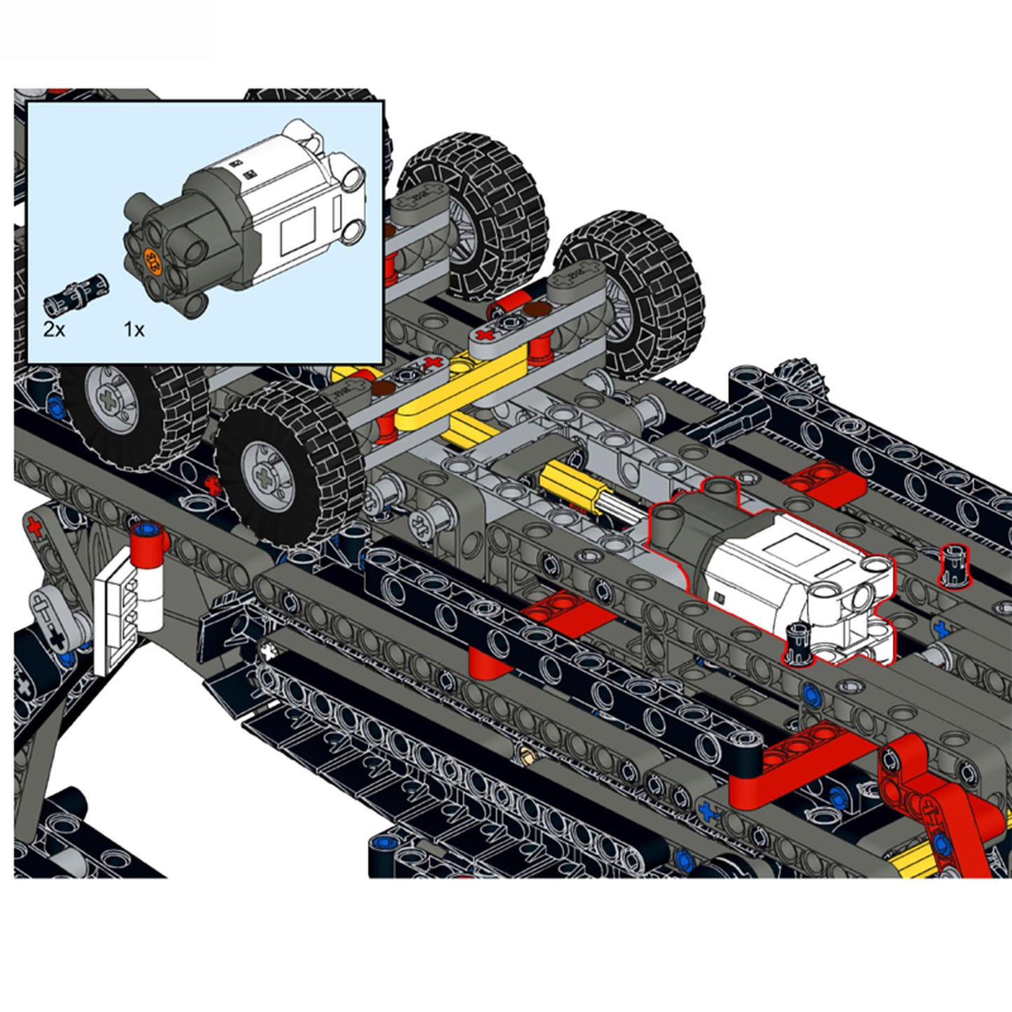 RC Motorized Motor for Lego 42175 Volvo FMX Truck & EC230 Electric Excavator - Does not Include Toy Model,MOC Motor System only