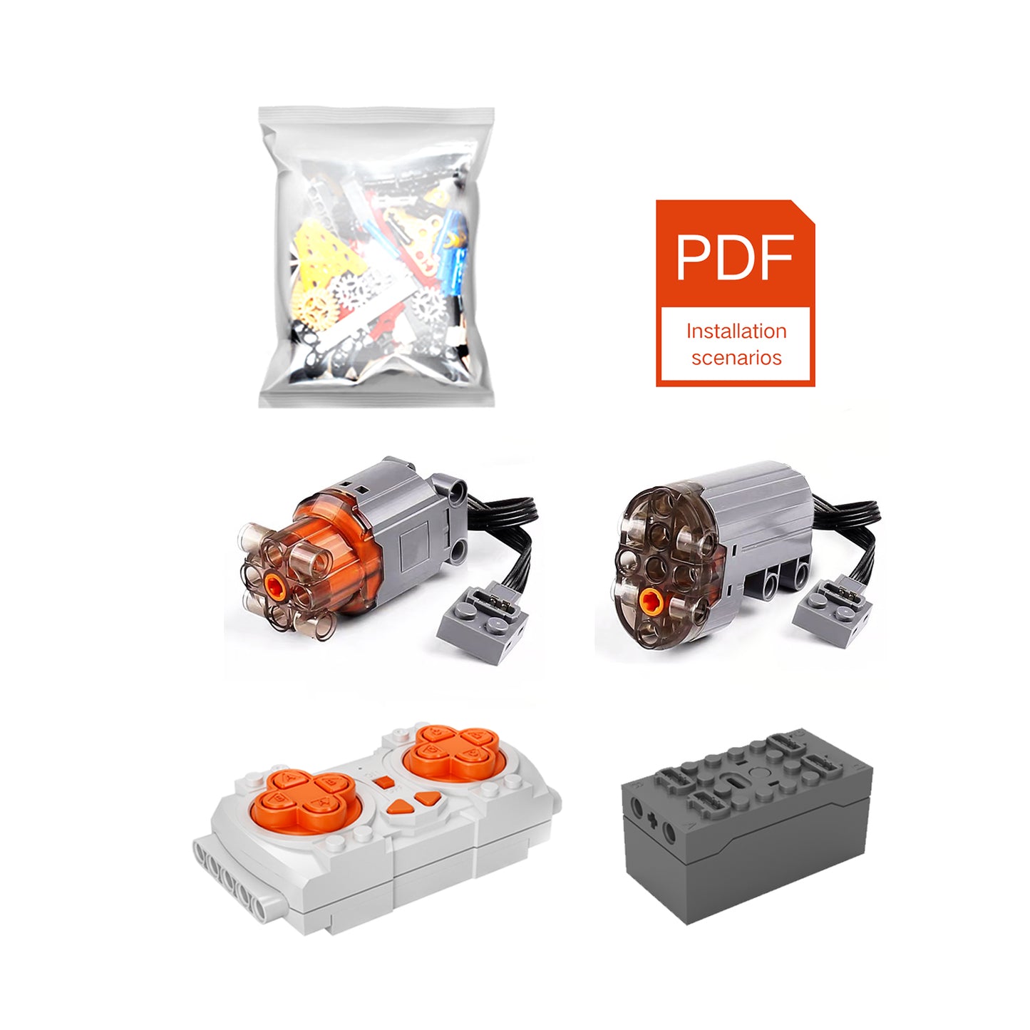 Motorized Motor for Lego Technic McLaren Senna GTR 42123 - Does not Include Toy Model,MOC Motor System only (42123-Motorized)