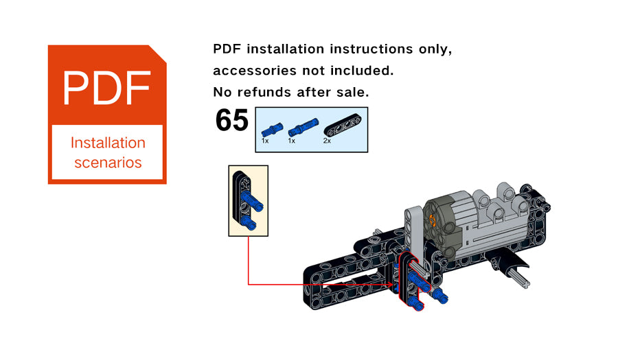 XGREPACK RC Motor Motorized Installation Instructions for LEGO 42171 Mercedes-AMG F1 W14 E Performance