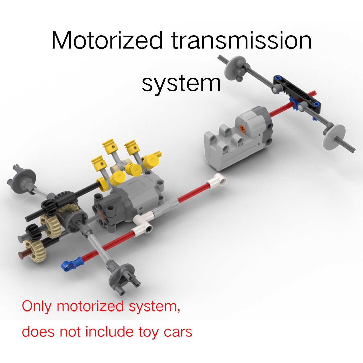 Motorized Motor for Lego Technic 2022 Ford GT 42154 - Does not Include Toy Model,MOC Motor System only (42154-Motorized)