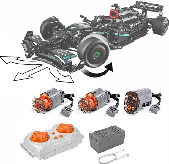 Motorized Motor for Lego 42171 Mercedes-AMG F1 W14 E - Does not Include Toy Model,MOC Motor System only