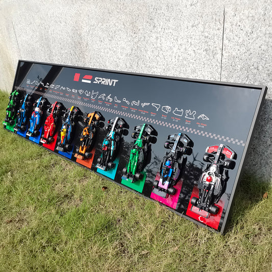 Display Wallboard for Lego Speed Champions Ultimate Formula 1 Collector's Pack - Contains 10 Sets in 1 66802,Adult Collectibles for Lego Car Wall Mount Building Blocks (Only Display Wallboard)