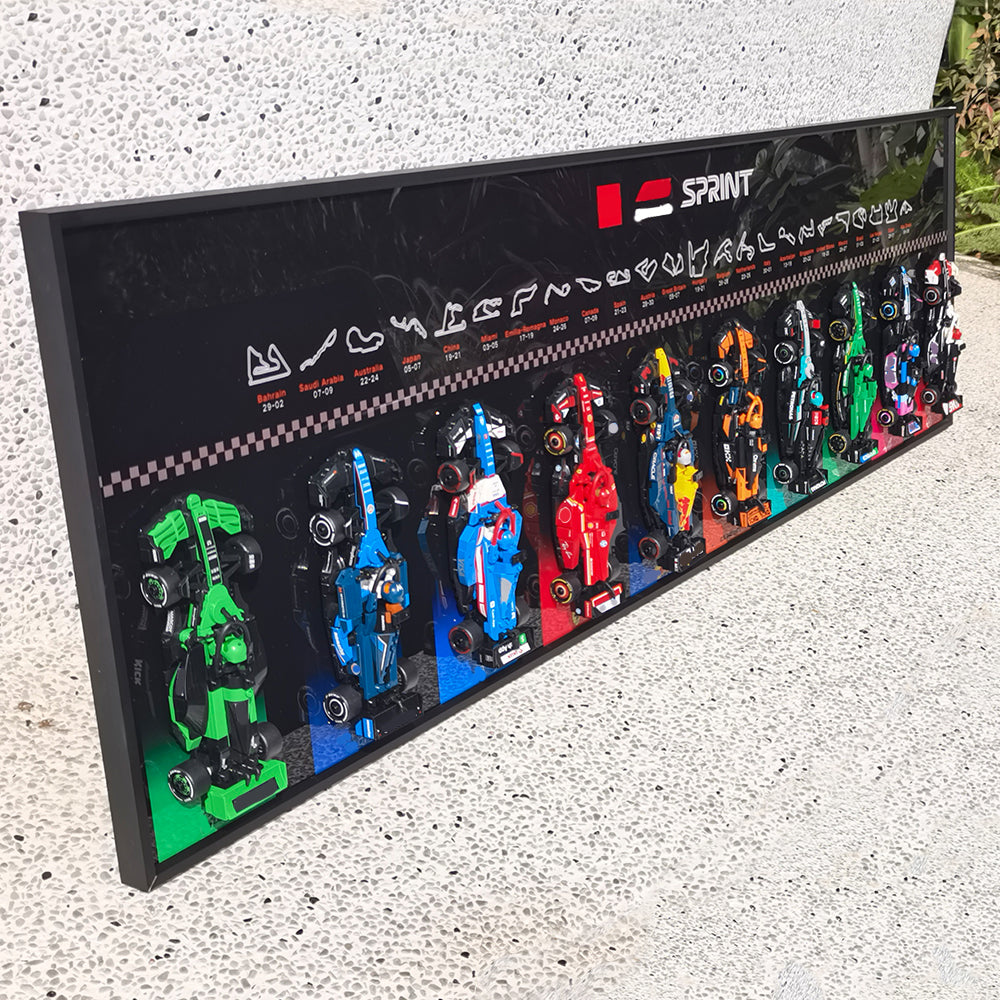 Display Wallboard for Lego Speed Champions Ultimate Formula 1 Collector's Pack - Contains 10 Sets in 1 66802,Adult Collectibles for Lego Car Wall Mount Building Blocks (Only Display Wallboard)