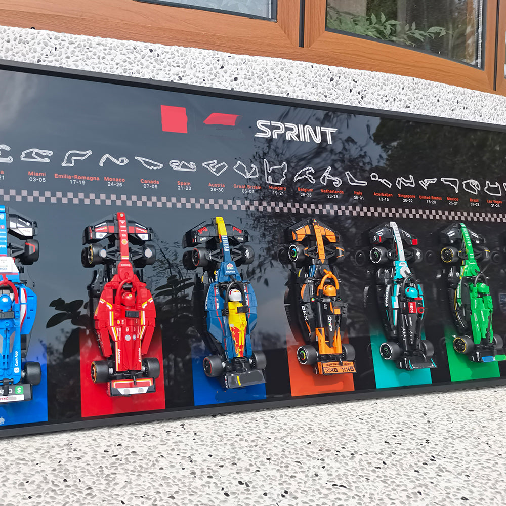 Display Wallboard for Lego Speed Champions Ultimate Formula 1 Collector's Pack - Contains 10 Sets in 1 66802,Adult Collectibles for Lego Car Wall Mount Building Blocks (Only Display Wallboard)