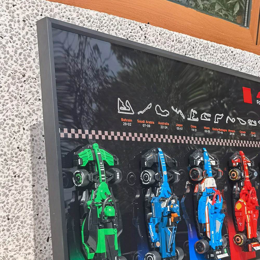 Display Wallboard for Lego Speed Champions Ultimate Formula 1 Collector's Pack - Contains 10 Sets in 1 66802,Adult Collectibles for Lego Car Wall Mount Building Blocks (Only Display Wallboard)