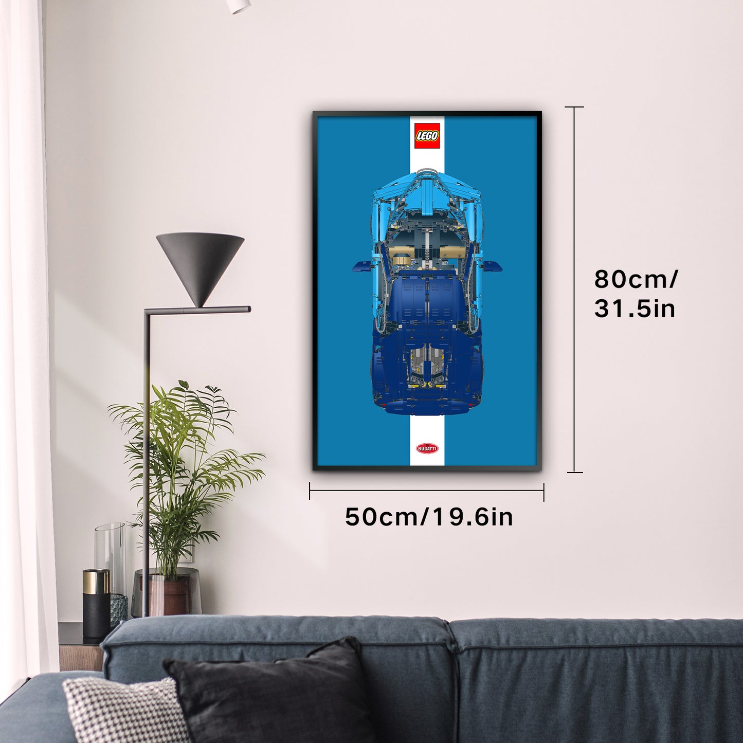 Display Wallboard for LEGO Technic Bugatti Chiron 42083,Adult Collectibles for Lego Car Wall Mount Building Blocks