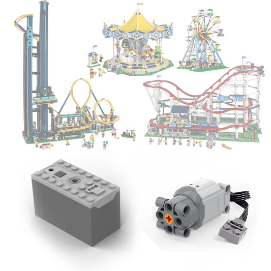 Motorized Motor for Lego 10303, 10261, 10257, 10247, Roller Coaster, Ferris Wheel, Carousel - only Power Motor 8883 88000,Model Toys not Included