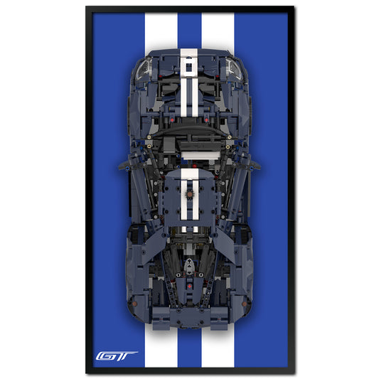 Display Wall Mount Board for Lego Technic 2022 Ford GT 42154,Adult Collectibles Gifts for Lego Car Wall Mount - 11x19.6inch (Only Display Wallboard) (42154-Display Wall)